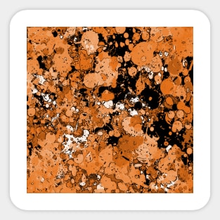 Paint Splatter Orange Sticker